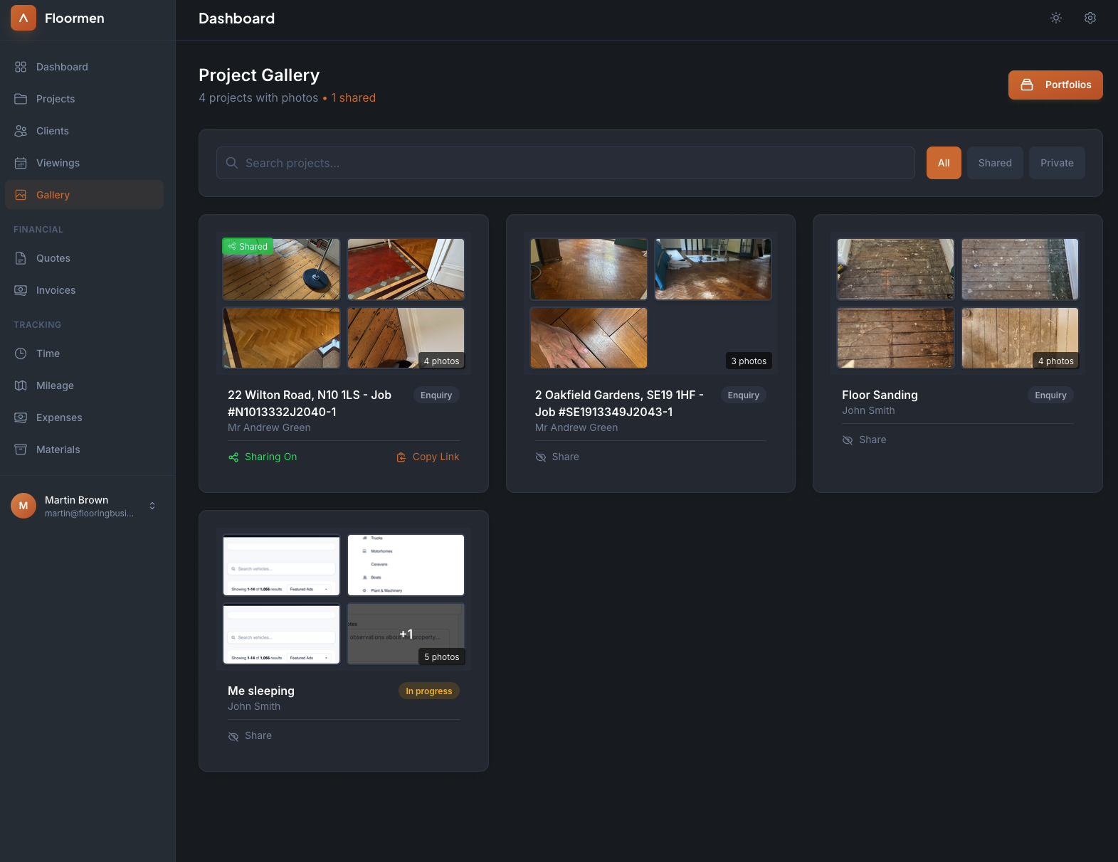 Gallery view dark mode